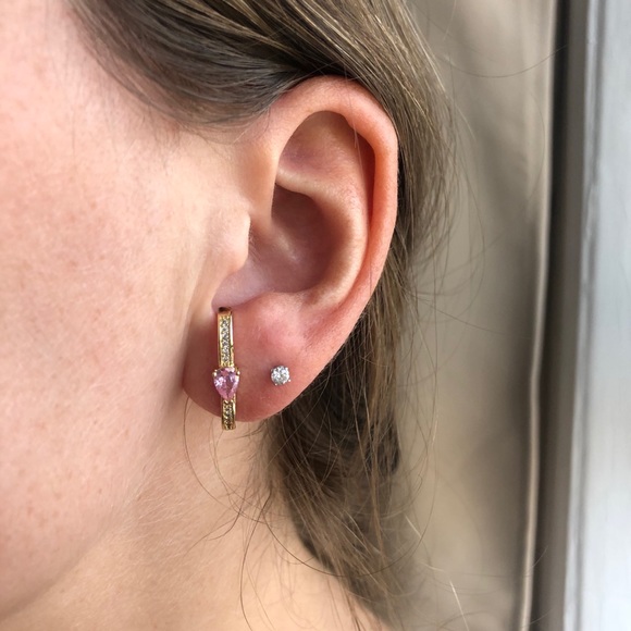 Anthropologie Shashi Earrings in Pink - Picture 8 of 9